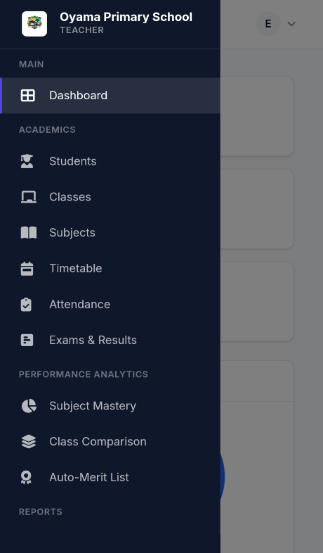 EduSphere Teacher mobile portal and attendance